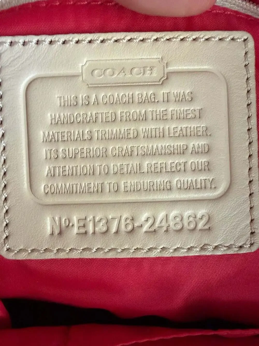 Coach Signature C Nylon East-West Tote Blue Red